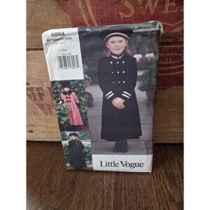 Little Vogue 8864 Girls 4-5-6 Proper Classic Coat & Hat Heirloom Sewing Pattern